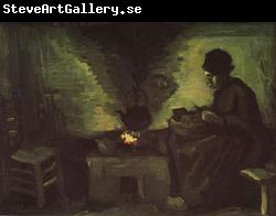 Vincent Van Gogh Peasant Woman Near the Hearth